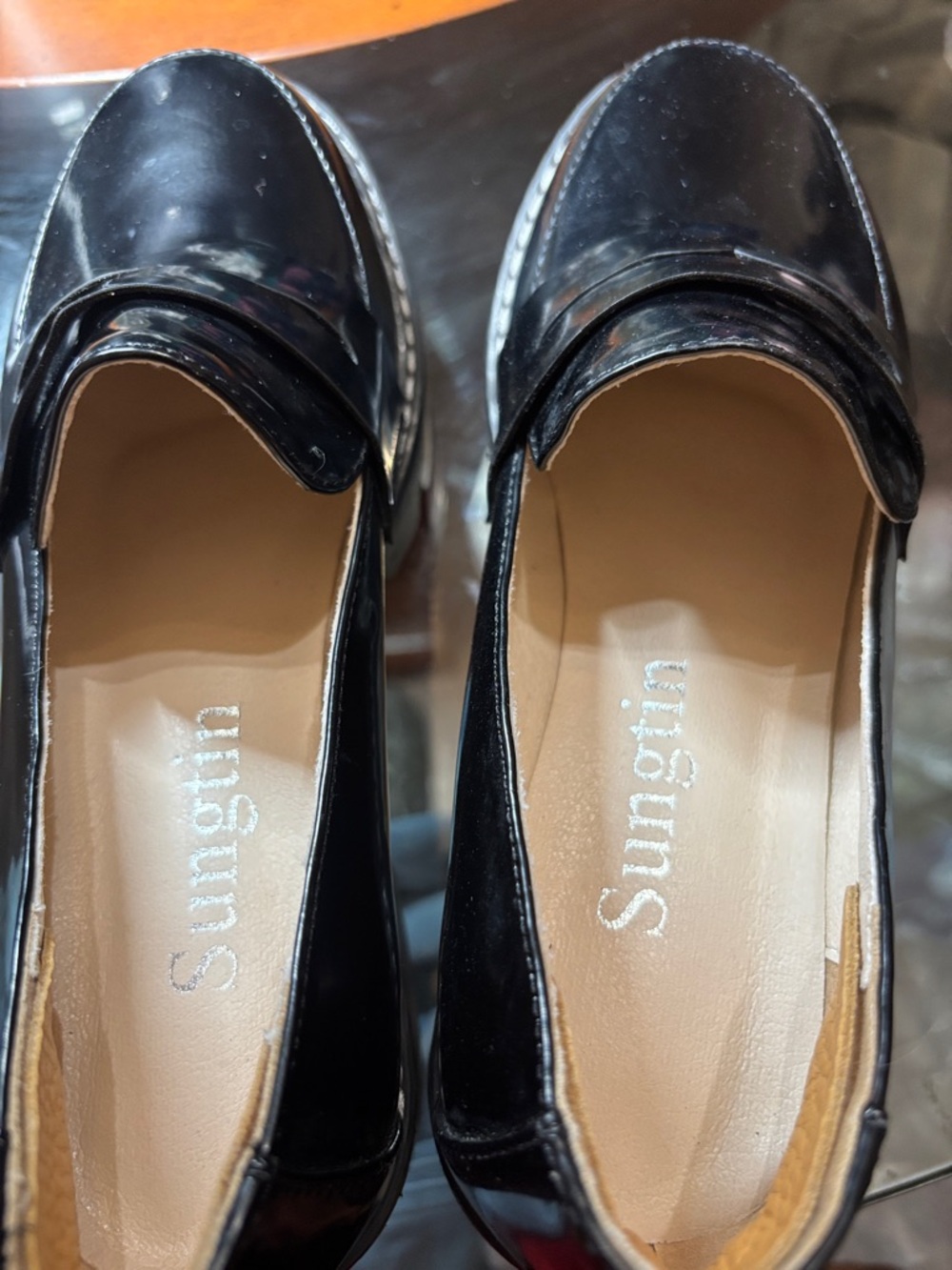 Black Patent Loafers for Women